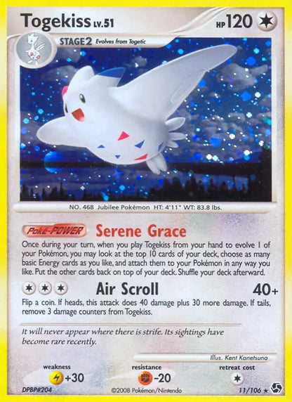 Togekiss 11/106 Great Encounters Rare Holo Near Mint Pokemon TCG Single – photo 3 of 3