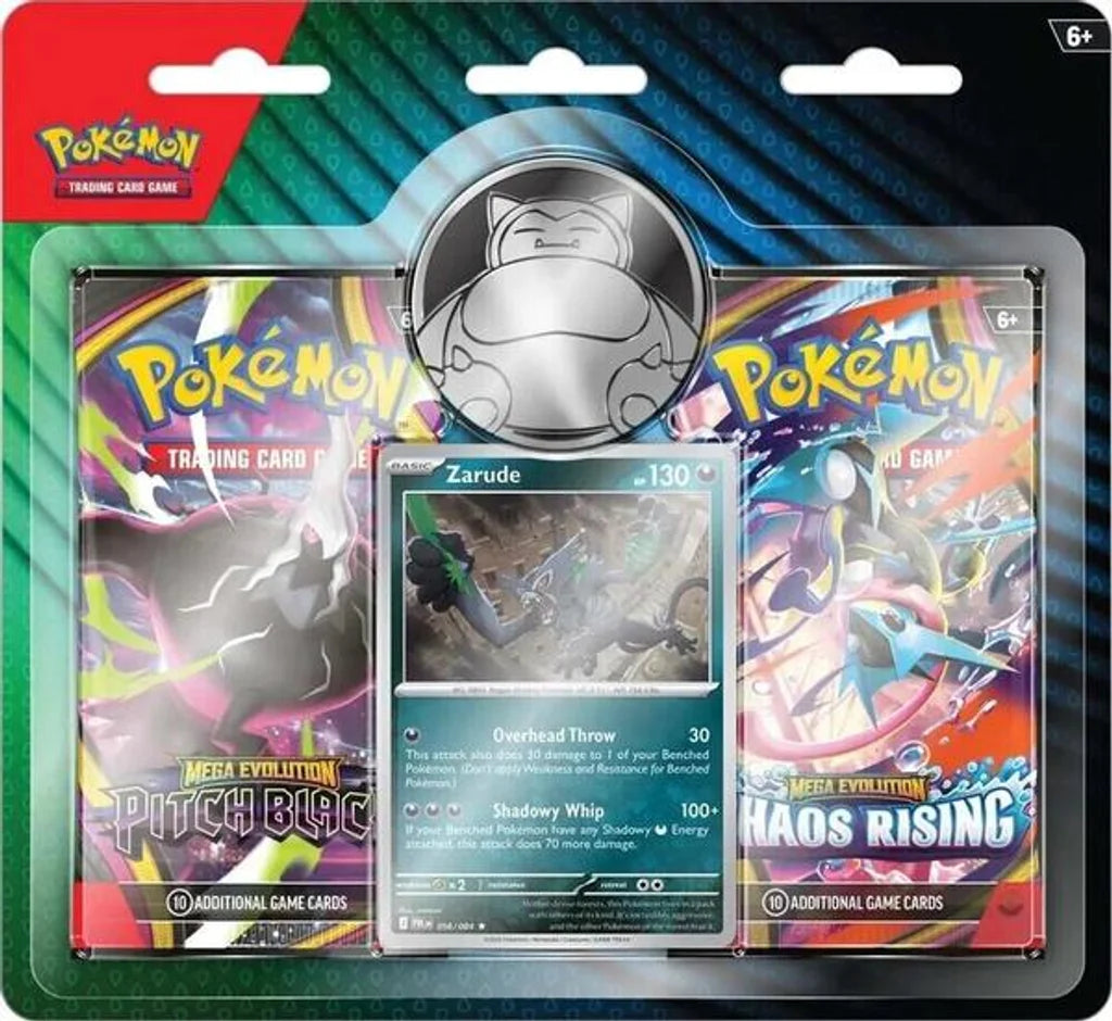 Pokémon TCG 2-Pack Blister with Zarude Promo and Snorlax Coin – front view