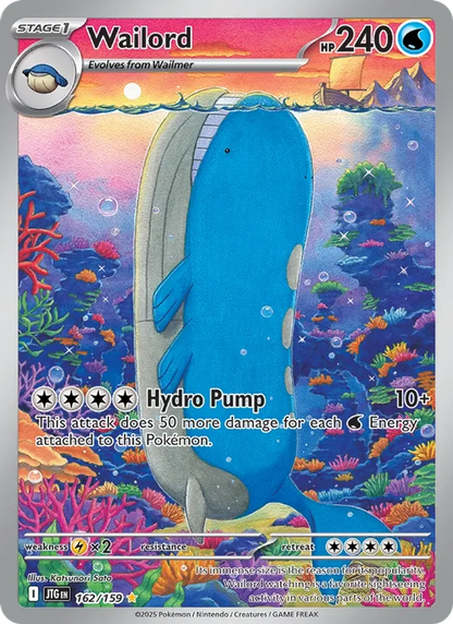 Wailord 162/159 Journey Together Illustration Rare Pokémon Card – photo 3 of 3