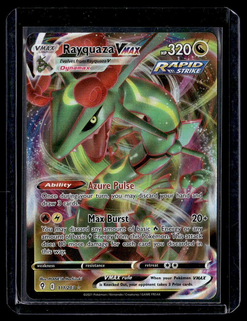 Rayquaza VMAX 111/203 Evolving Skies Pokémon TCG Near Mint – front view