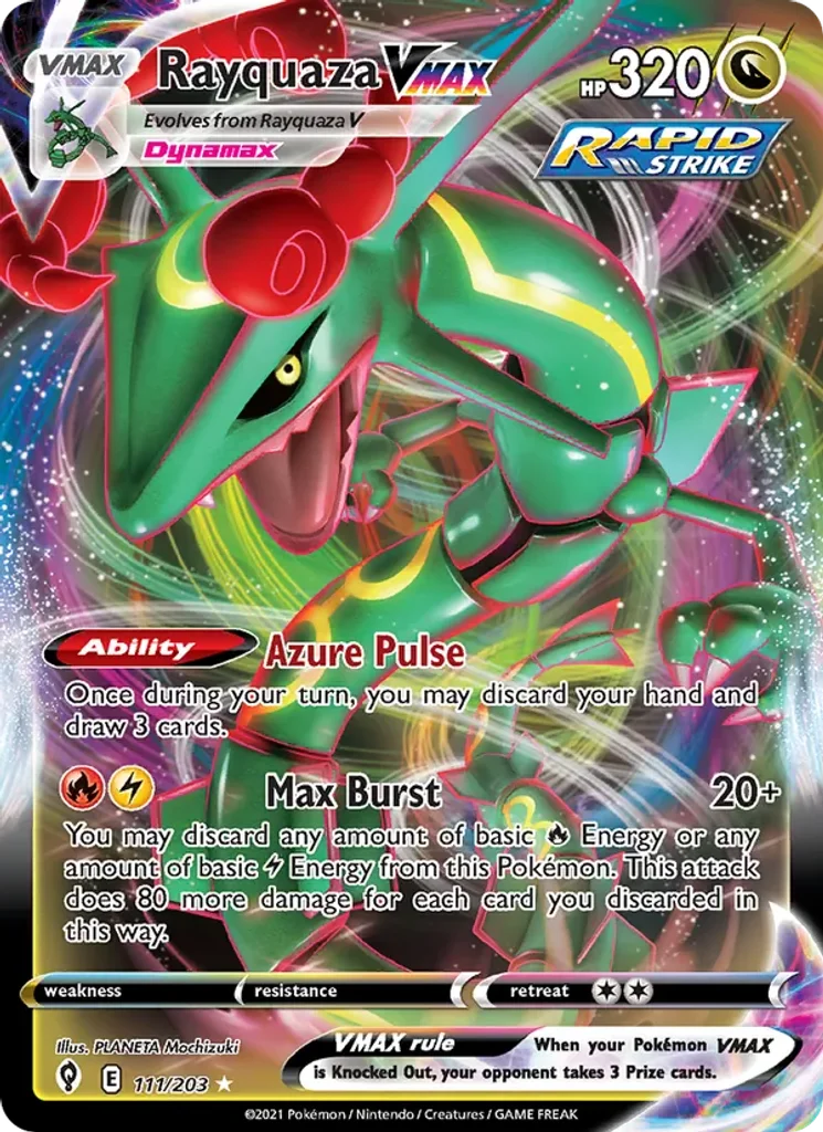 Rayquaza VMAX 111/203 Evolving Skies Pokémon TCG Near Mint – photo 3 of 3