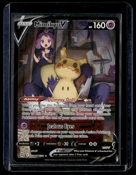 Mimikyu V TG16/30 Brilliant Stars Trainer Gallery Near Mint – front view