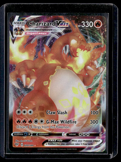 Charizard VMAX 20/189 Darkness Ablaze Pokémon TCG Near Mint – front view