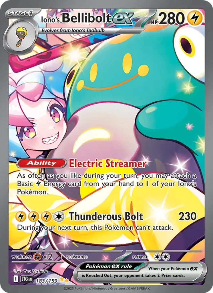 Iono's Bellibolt ex 183/159 Journey Together Pokémon TCG Near Mint – photo 3 of 3