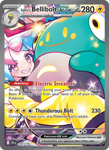 Iono's Bellibolt ex 183/159 Journey Together Pokémon TCG Near Mint – photo 3 of 3