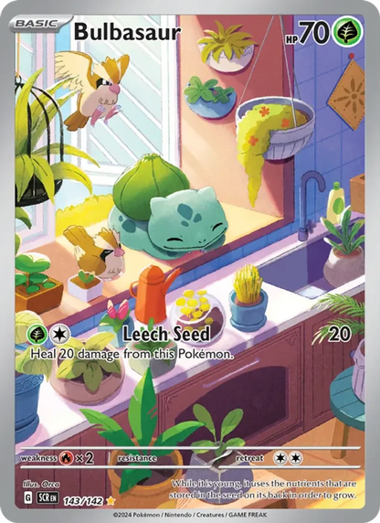 Bulbasaur 143/142 Stellar Crown Illustration Rare Pokémon TCG Near Mint – photo 3 of 3