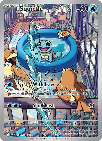 Squirtle #148/142 Stellar Crown Illustration Rare Near Mint – photo 3 of 3