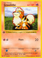 Growlithe 28/102 Base Set Pokémon Trading Card Lightly Played – front view
