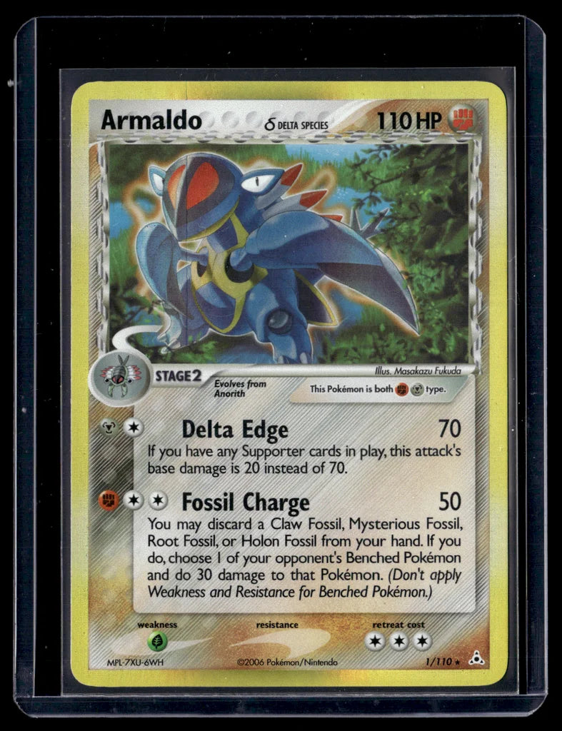 Armaldo δ 1/110 Holon Phantoms Pokémon Trading Card Near Mint – front view