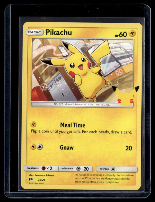 Pikachu 25/25 McDonald's Collection 2021 Pokémon TCG Near Mint – front view