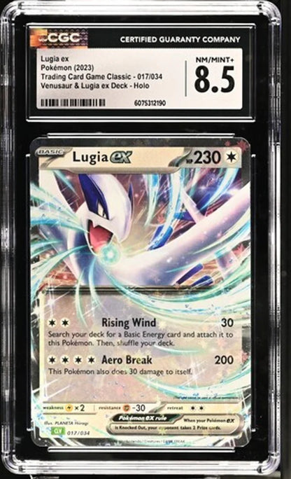 Lugia ex Pokémon TCG Classic 2023 CGC 8.5 NM/MINT+ – front view