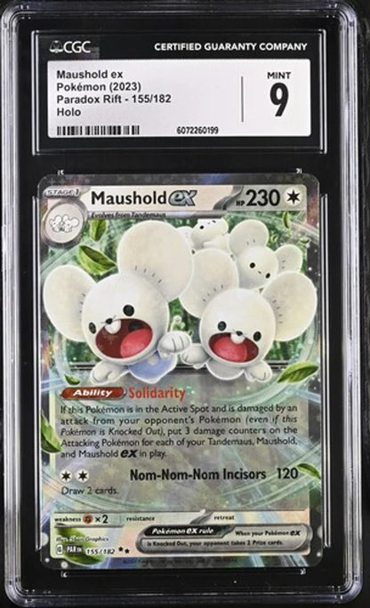 Maushold ex (2023 Paradox Rift) CGC 9 Mint Trading Card – front view