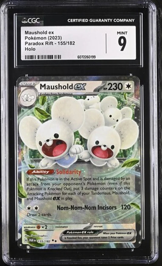 Maushold ex (2023 Paradox Rift) CGC 9 Mint Trading Card – front view
