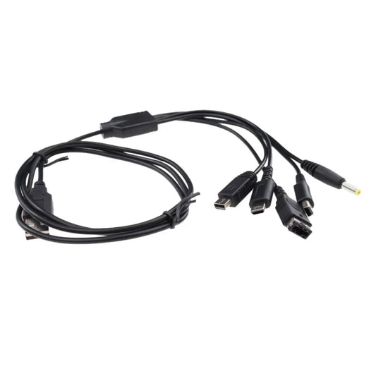 5-in-1 USB Charging Cable for Nintendo DS 3DS GBA SP and PSP – front view