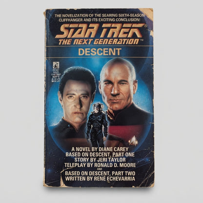 Star Trek: The Next Generation Descent Paperback by Diane Carey – front view