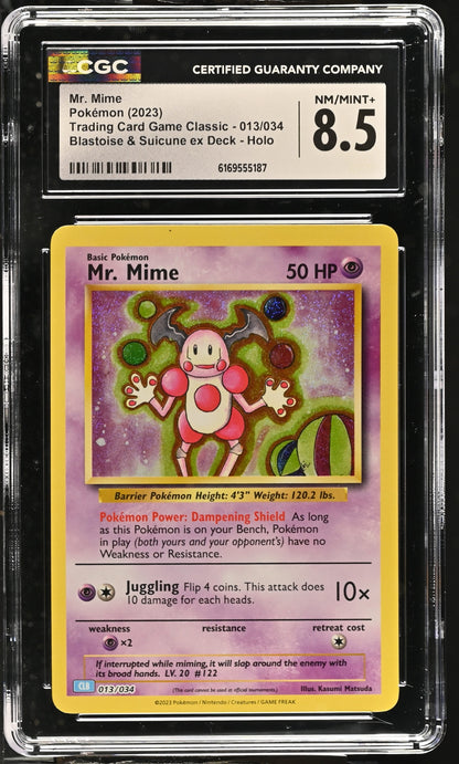 Mr. Mime 013/034 Pokemon Trading Card Game Classic CGC 8.5 – front view