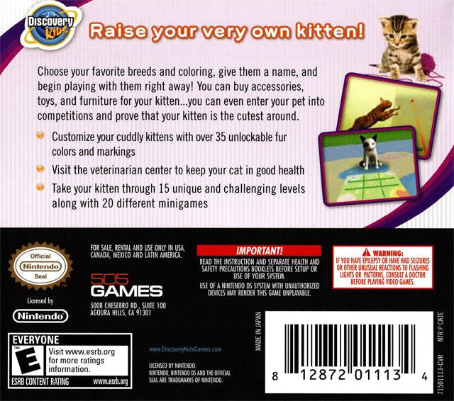 Discovery Kids: Kitten Corner for Nintendo DS - Game Only – photo 4 of 5
