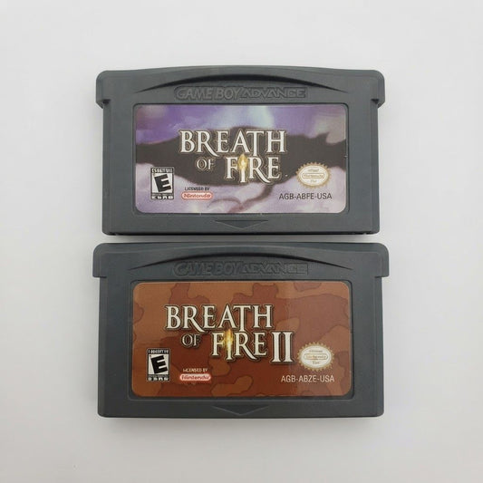 Breath of Fire I & II for Gameboy Advance – front view