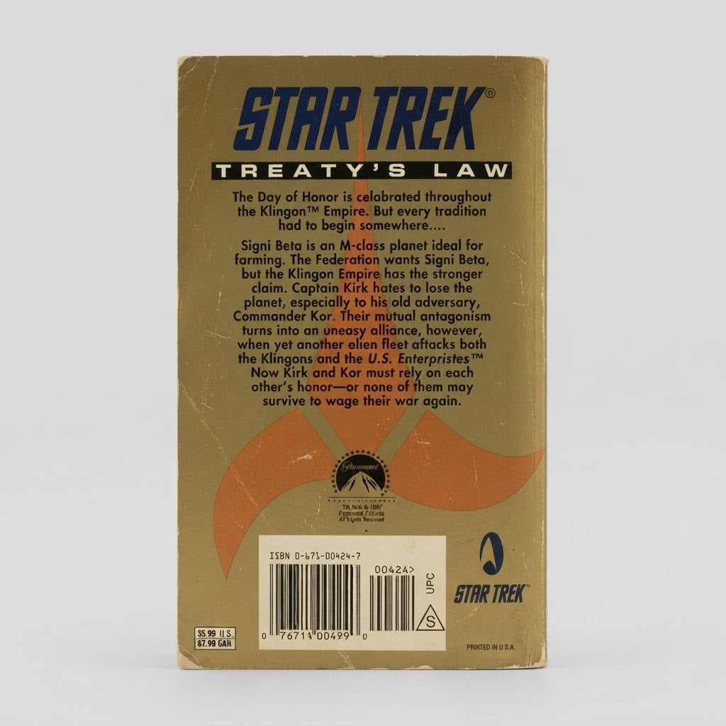 Star Trek Day of Honor Treaty's Law Mass Market Paperback – photo 2 of 3