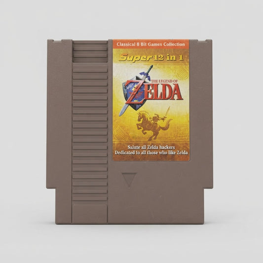 Zelda Super 12 in 1 NES Multi-Game Cartridge – front view