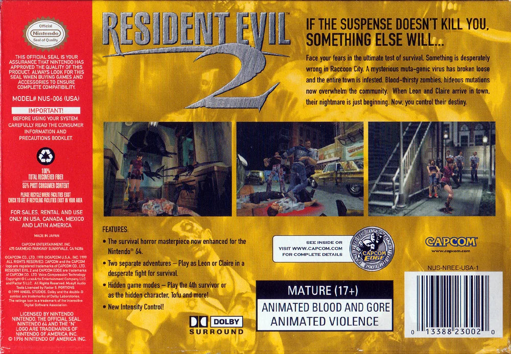 Resident Evil 2 for Nintendo 64 – photo 2 of 5