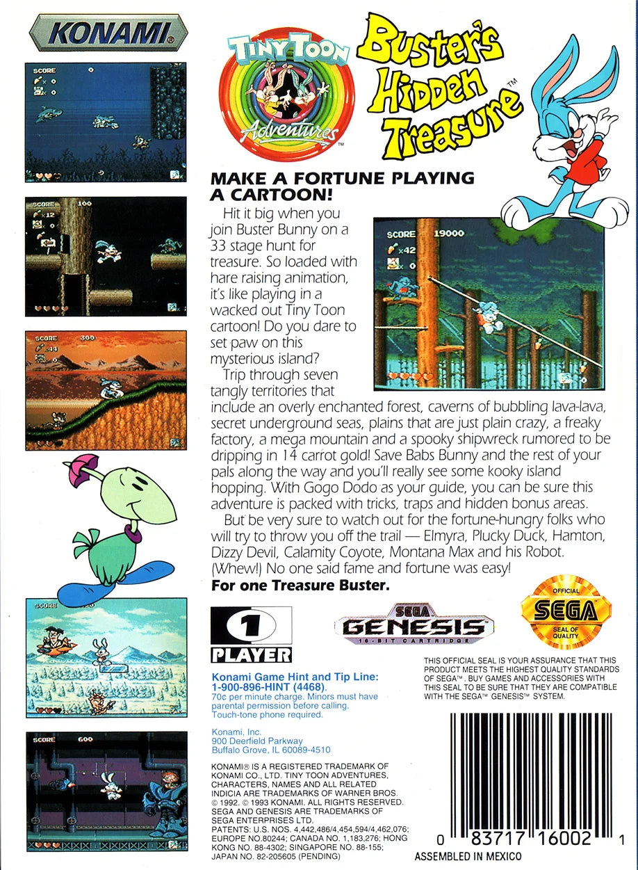 Tiny Toon Adventures: Buster's Hidden Treasure for Sega Mega Drive – photo 5 of 5