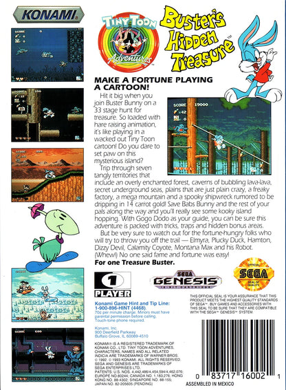 Tiny Toon Adventures: Buster's Hidden Treasure for Sega Mega Drive – photo 5 of 5