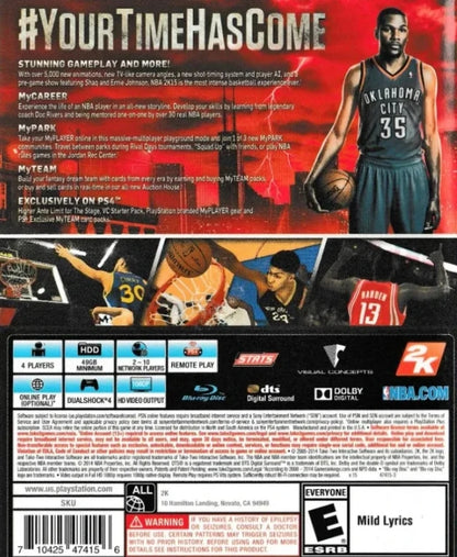 NBA 2K15 for PlayStation 4, Complete in Box – photo 5 of 5