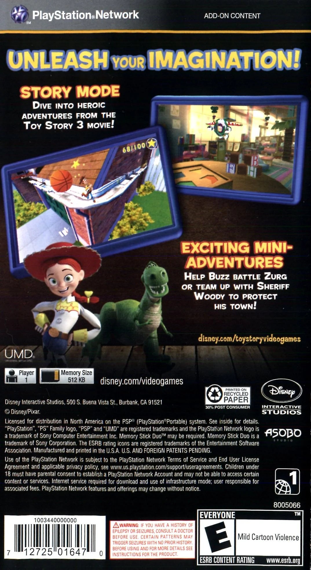 Toy Story 3 for PSP Complete in Box Replacement Packaging – photo 3 of 5