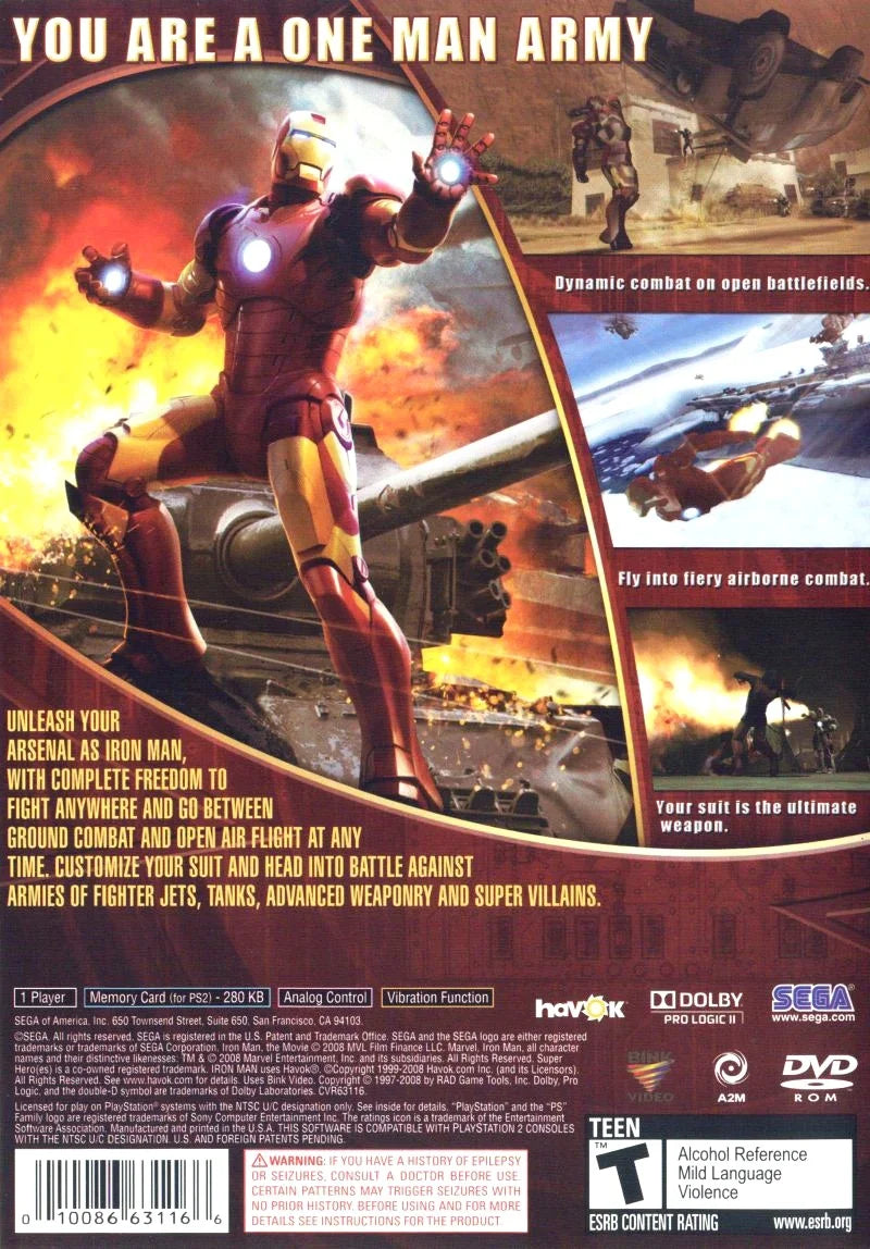 Iron Man Greatest Hits for PlayStation 2 - Game and Case – photo 2 of 4