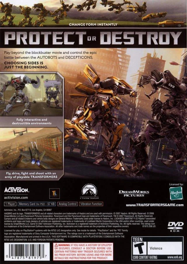 Transformers: The Game Greatest Hits for PlayStation 2 – photo 2 of 3