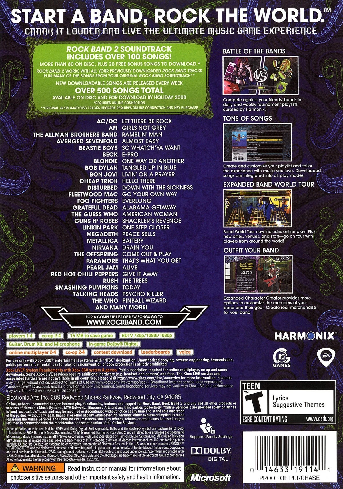 Rock Band 2 (Xbox 360) – Complete w/ Case & Manual – photo 3 of 3
