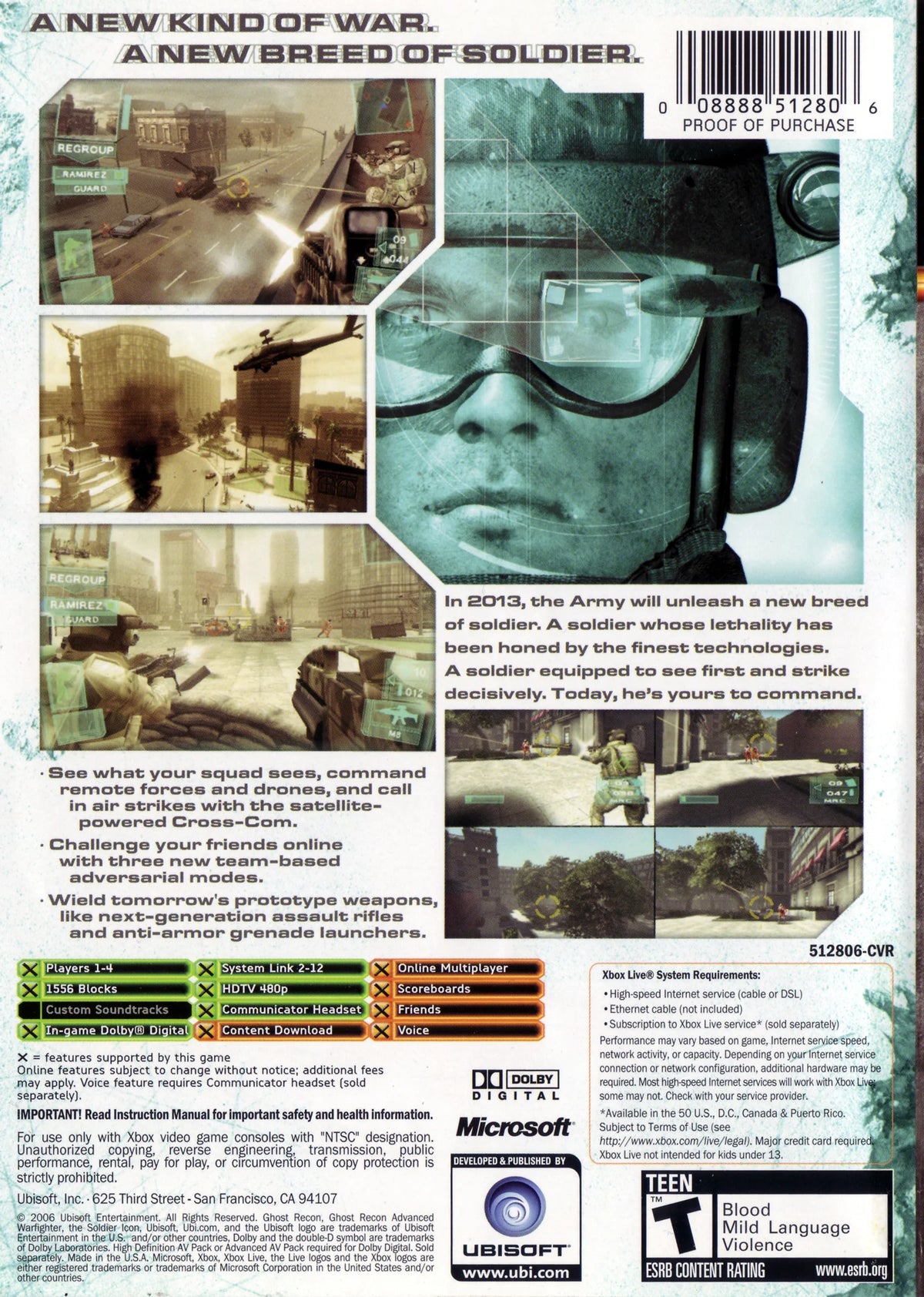 Tom Clancy's Ghost Recon Advanced Warfighter for Xbox - Disc Only – photo 2 of 2