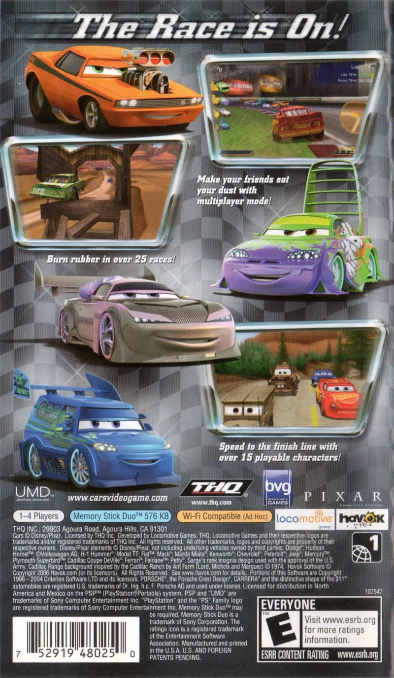 Pixar Cars Greatest Hits PSP Complete In Box – photo 4 of 4