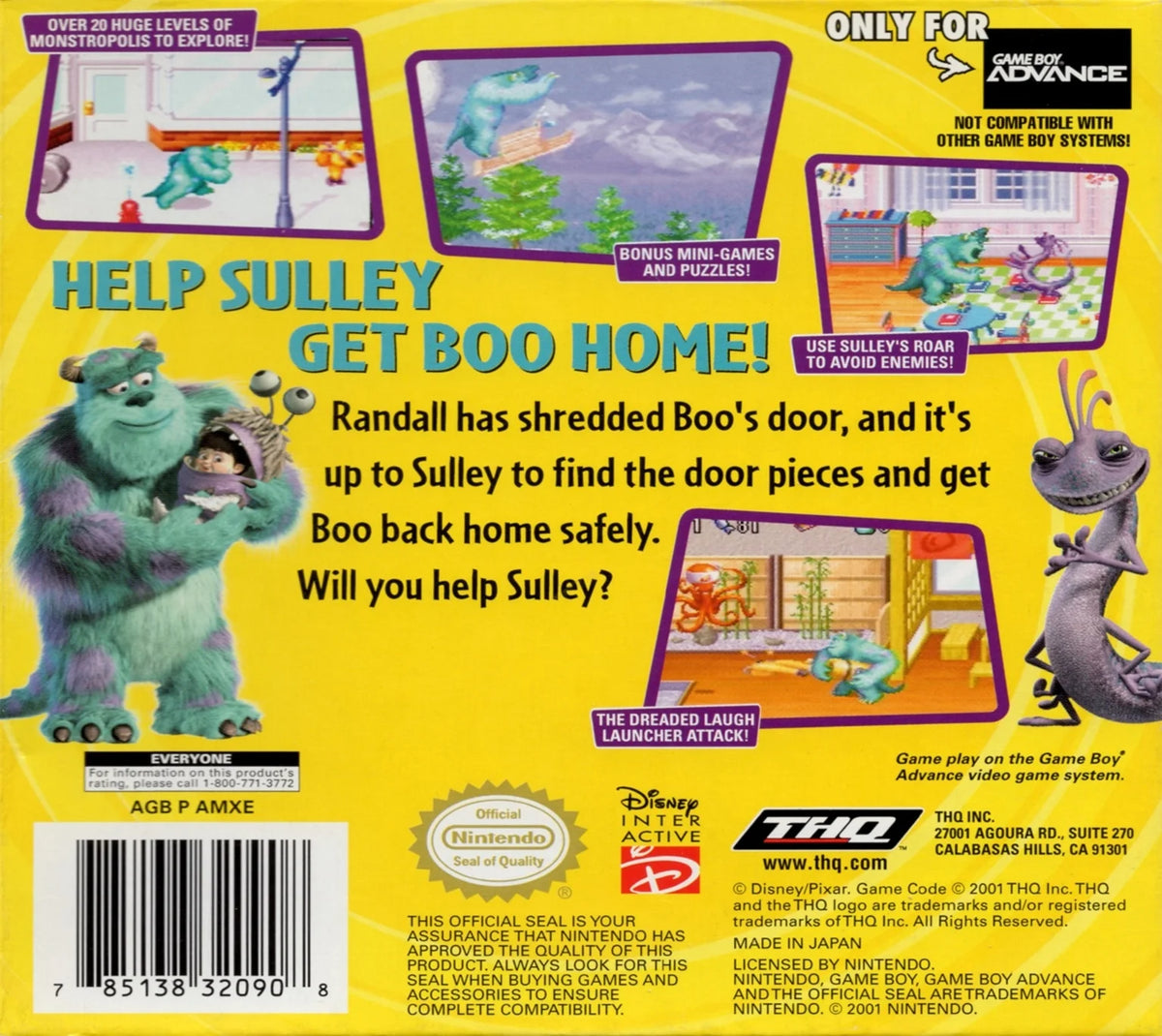 Monsters, Inc. for Game Boy Advance - Game Only – photo 6 of 6