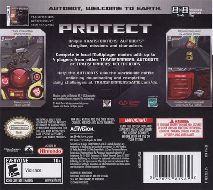 Transformers: Autobots for Nintendo DS, Pre-owned Game – photo 2 of 2