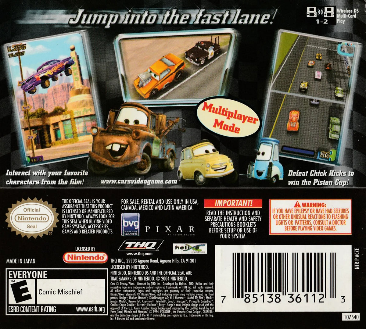 Cars for Nintendo DS Pre-Owned Cartridge – photo 3 of 3