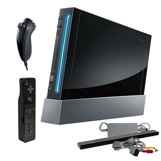 Black Nintendo Wii Family Edition Console Bundle – front view