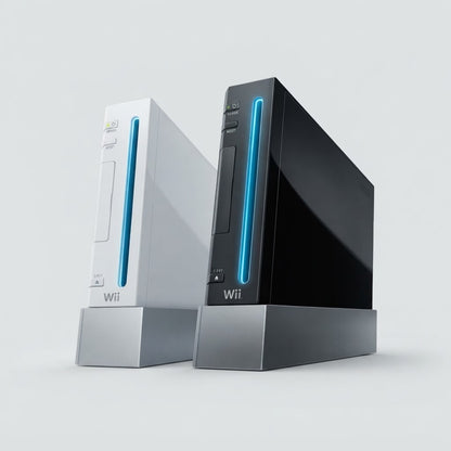 Nintendo Wii Console Black/White - (Model RVL-001) – front view