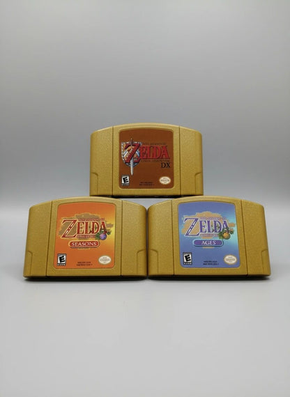 Legend of Zelda N64 Bundle: Oracle of Seasons, Ages, and Link's Awakening – front view